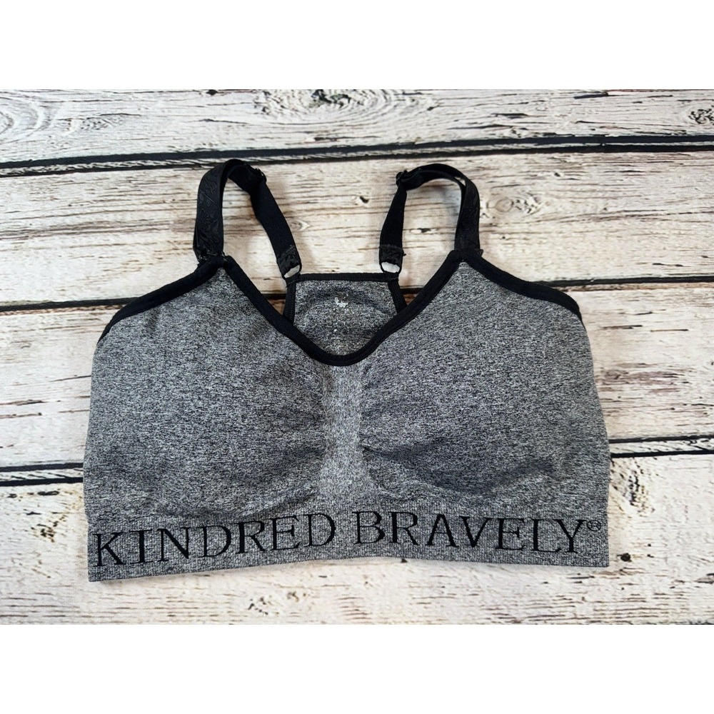 Kindred Bravely Gray & Black Nursing/Sports Bra